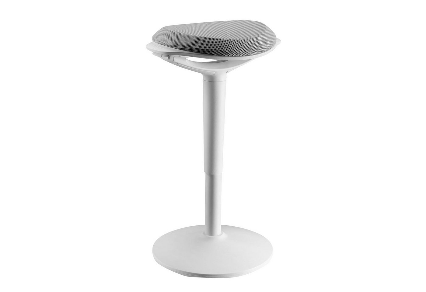 CARO-Möbel Sitzhocker, Bürohocker ASTORIA ergonomisch drehbar weiß grau von CARO-Möbel