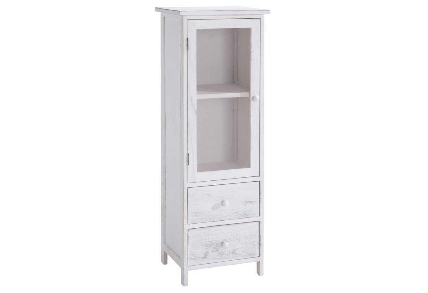 CARO-Möbel Vitrine ETANIA Vitrine Vitrinenschrank Standregal Kommode Schrank Anrichte Vintage Sh von CARO-Möbel
