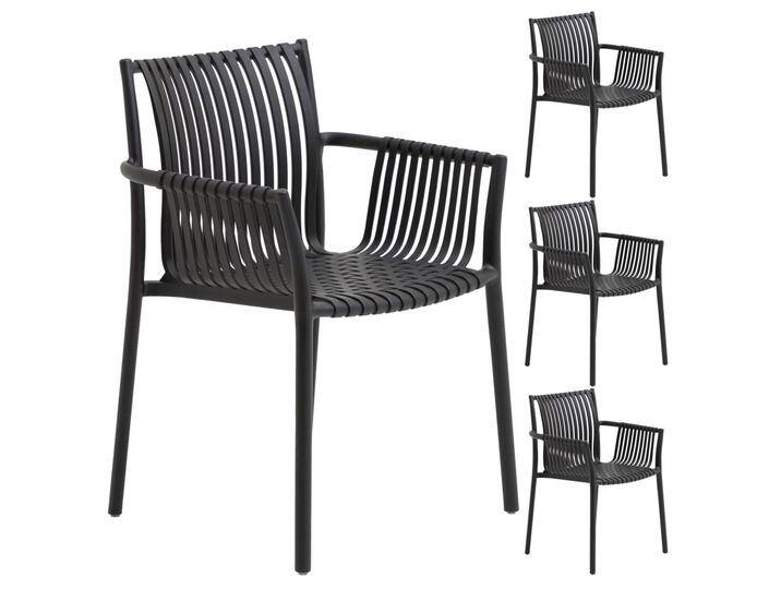 Gartenstuhl OLEA 4er Set, aus Kunststoff in schwarz von CARO-Möbel