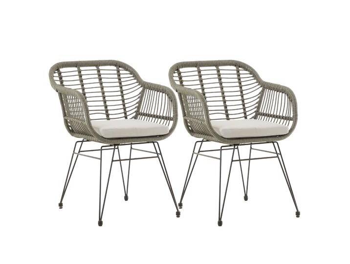 Gartenstuhl PARAMO 2er Set aus Polyrattan - Grau Gartenstuhl PARAMO 2er Set aus Polyrattan - Grau von CARO-Möbel