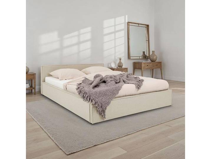 Polsterbett PESARO mit Lattenrost 160x200 cm – Beige von CARO-Möbel