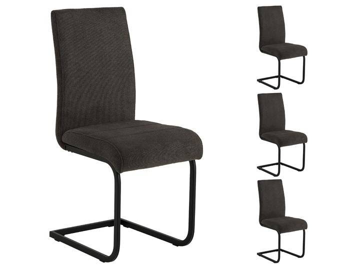 Schwingstühle LETICIA 4er Set - anthrazit/schwarz von CARO-Möbel