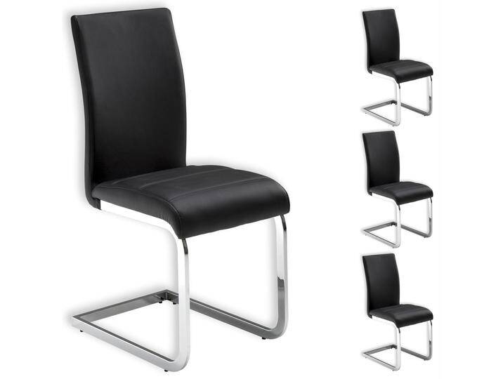 Schwingstuhl LETICIA im 4er Set in schwarz von CARO-Möbel