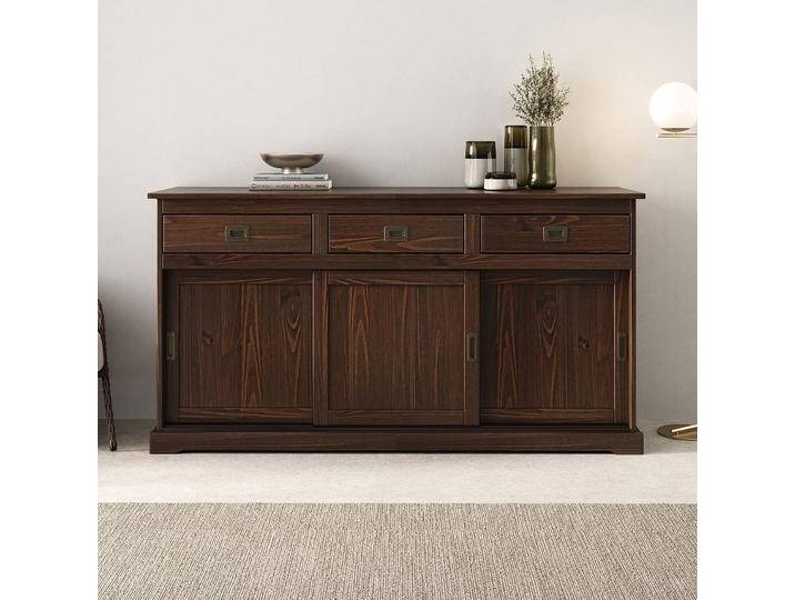 Sideboard SAVONA, Massivholz Nussbaum farben, mit 3 Türen Sideboard SAVONA, Massivholz Nussbaum farben, mit 3 Türen von CARO-Möbel