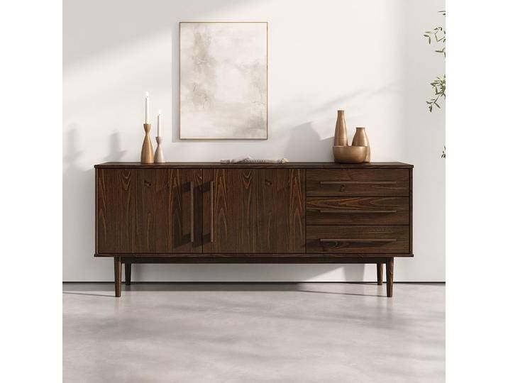 Sideboard TECCA mit 2 Türen & 3 Schubladen aus Massivholz - Nussbaum farben von CARO-Möbel