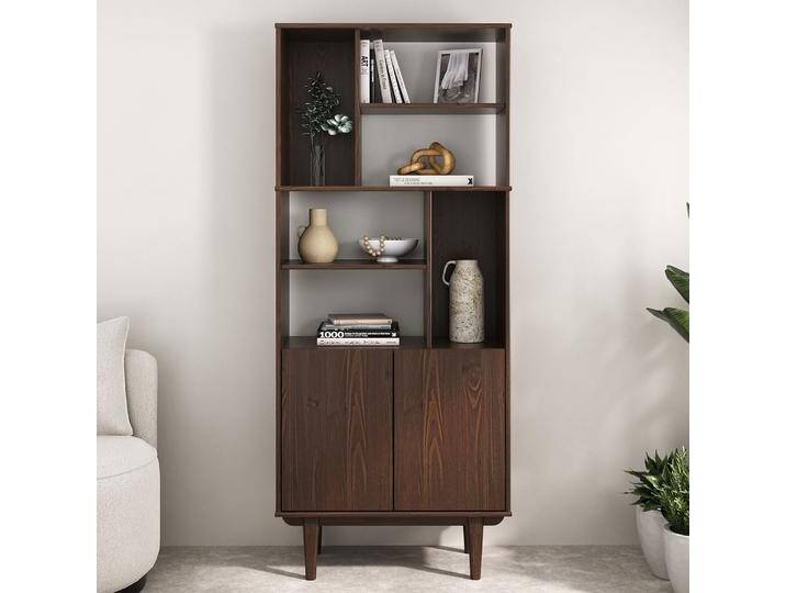 Wohnzimmerschrank SIMONA aus Massivholz mit offenen Fächern – Nussbaum farben Wohnzimmerschrank SIMONA aus Massivholz mit offenen Fächern – Nussbaum farben von CARO-Möbel