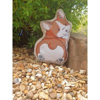 Besticktes Corgis Kissen, Geschenk, Butt Kissen von CAROLINESCREATION71