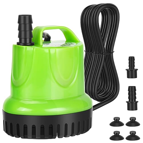 25W Tauchwasserpumpe 1200L/H Tauchpumpen mit hohem Durchfluss, Trockenbrennschutz mit extrem leisem Design für Springbrunnen, Aquarien, Hydrokulturen, Teiche, Aquarien von CAROOTU