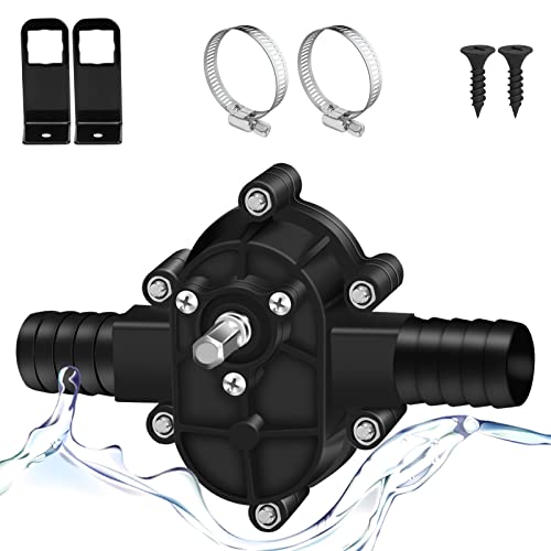 Tragbare Mini-Bohrmaschine-Pumpe Handbohrmaschine angetriebene Wasserpumpe Handpumpe Wasser-Bohrmaschine-Pumpe Diesel-Öl-Flüssigkeits-Wasser-Hand selbstansaugende Transferpumpen Original 1 von CAROOTU