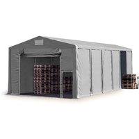 Lagerzelt 8x12 m Zelthalle Industriezelt mit 4m Seitenhöhe pvc Plane 850 n grau 100% wasserdicht Ganzjahreszelt mit Hochziehtor Lagerzelt 8x12 m Zelthalle Industriezelt mit 4m Seitenhöhe pvc Plane 850 n grau 100% wasserdicht Ganzjahreszelt mit Hochziehtor von CARPASOL