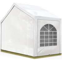 Hochwertiges Partyzelt 4x2 m Pavillon Zelt pe Plane 450 n Gartenzelt Festzelt Wasserdicht weiß von TOOLPORT