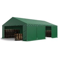 Toolport Lagerzelt 5x8 m Zelthalle Unterstand Weidezelt pvc Plane 700 n wasserdicht in dunkelgrün von CARPASOL