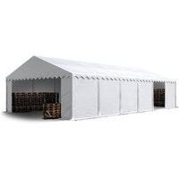 Toolport Lagerzelt 6x12 m Unterstand pvc Plane 700 n wasserdicht in weiß von CARPASOL