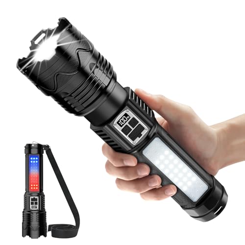 CARPESUN Extrem Hell LED Taschenlampe Groß USB C Aufladbar，Taschenlampen 2500 Lumen, Helle Akku Taschenlampe Wasserdicht mit Batterie für Camping, Hiking, Outdoor, Notfälle, Wandern von CARPESUN