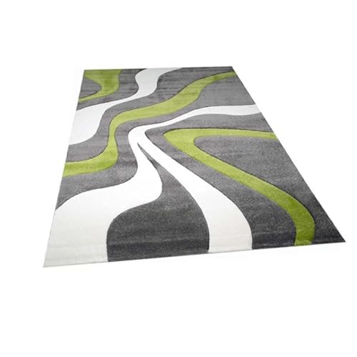 CARPETIA Designer Teppich mit Wellen & Konturenschnitt | pflegeleicht | schwarz weiß & grau, 80 x 300 cm CARPETIA Designer Teppich mit Wellen & Konturenschnitt | pflegeleicht | schwarz weiß & grau, 80 x 300 cm von CARPETIA