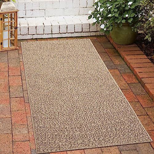 CARPETIA Indoor- und Outdoor-Teppich Läufer klein wetterfest Sisal-Optik Garten Dachterrasse Balkon Esszimmer Wohnzimmer 60x180 cm von CARPETIA