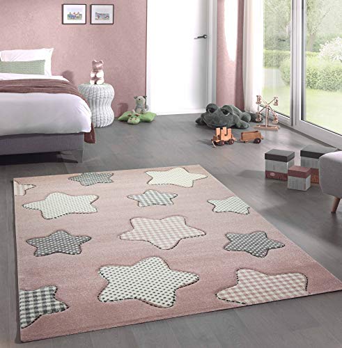 CARPETIA Kinderteppich Spielteppich Babyteppich Mädchen Sterne rosa Größe 200 x 290 cm CARPETIA Kinderteppich Spielteppich Babyteppich Mädchen Sterne rosa Größe 200 x 290 cm von CARPETIA