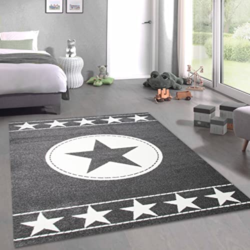 CARPETIA Kinderteppich Spielteppich Kinderzimmer Teppich Stern grau Creme Größe 140x200 cm CARPETIA Kinderteppich Spielteppich Kinderzimmer Teppich Stern grau Creme Größe 140x200 cm von CARPETIA