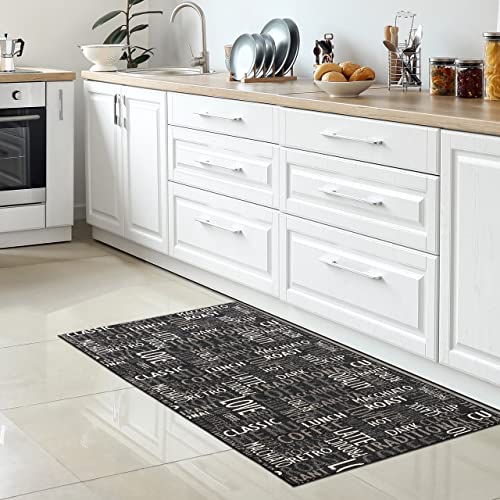 CARPETIA Moderner Küchenläufer Küchenteppich Teppich Küche Fußbodenheizung geeignet dunkel grau 67 x 180 cm von CARPETIA