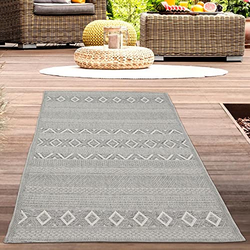 CARPETIA Sisalteppich Indoor & Outdoor Balkon Terrasse Küche Wohnzimmer gestreiftes Diamanten Rautenmuster grau Größe 67x180 cm CARPETIA Sisalteppich Indoor & Outdoor Balkon Terrasse Küche Wohnzimmer gestreiftes Diamanten Rautenmuster grau Größe 67x180 cm von CARPETIA