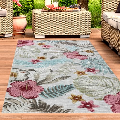 CARPETIA Wetterfester Wohnzimmerteppich mit Natur und für Balkon Garten Camping pflegeleicht Kurzflor Wohnzimmer Esszimmer Creme bunt 120 x 170 cm CARPETIA Wetterfester Wohnzimmerteppich mit Natur und für Balkon Garten Camping pflegeleicht Kurzflor Wohnzimmer Esszimmer Creme bunt 120 x 170 cm von CARPETIA