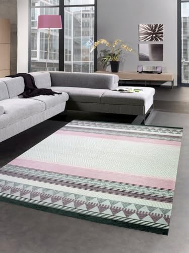 CARPETIA Teppich Läufer Flur Wohnzimmer Orientteppich mit klassischem Karo Muster und Ornamenten zeitlos elegant strapazierfähig pflegeleicht schmutzabweisend stilvoll Creme GRAU LILA 80 x 250 cm CARPETIA Teppich Läufer Flur Wohnzimmer Orientteppich mit klassischem Karo Muster und Ornamenten zeitlos elegant strapazierfähig pflegeleicht schmutzabweisend stilvoll Creme GRAU LILA 80 x 250 cm von CARPETIA