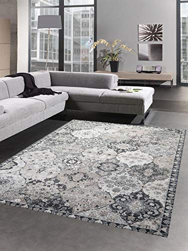 CARPETIA Teppich Outdoor Orientteppich Wohnzimmerteppich Ornamente in grau blau Größe 120x170 cm CARPETIA Teppich Outdoor Orientteppich Wohnzimmerteppich Ornamente in grau blau Größe 120x170 cm von CARPETIA