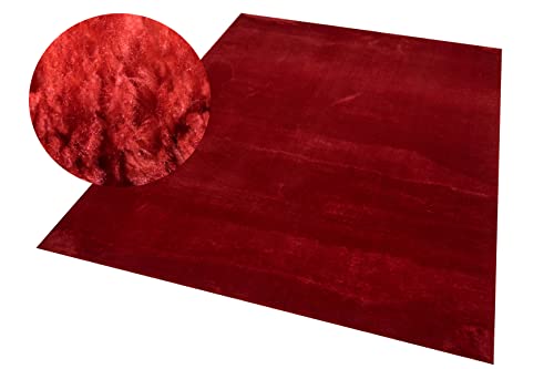 CARPETIA Teppich Shaggy Hochflorteppich waschbar rutschfest rot Größe 140x200 cm CARPETIA Teppich Shaggy Hochflorteppich waschbar rutschfest rot Größe 140x200 cm von CARPETIA