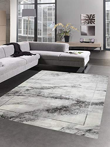 CARPETIA Teppich Wohnzimmer Designerteppich Marmorteppich grau Größe 120x170 cm CARPETIA Teppich Wohnzimmer Designerteppich Marmorteppich grau Größe 120x170 cm von CARPETIA