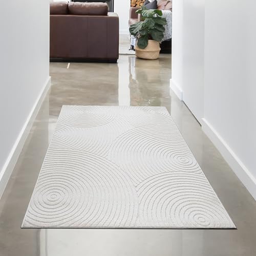 CARPETIA Teppich Wohnzimmer Terrasse Outdoor Boho Strukturmuster wetterfest pflegeleicht robust Creme 80x150 cm CARPETIA Teppich Wohnzimmer Terrasse Outdoor Boho Strukturmuster wetterfest pflegeleicht robust Creme 80x150 cm von CARPETIA