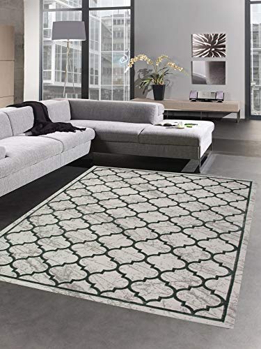 CARPETIA Teppich Wohnzimmerteppich marokkanisches Muster hellgrau anthrazit Silber Größe 160x230 cm CARPETIA Teppich Wohnzimmerteppich marokkanisches Muster hellgrau anthrazit Silber Größe 160x230 cm von CARPETIA