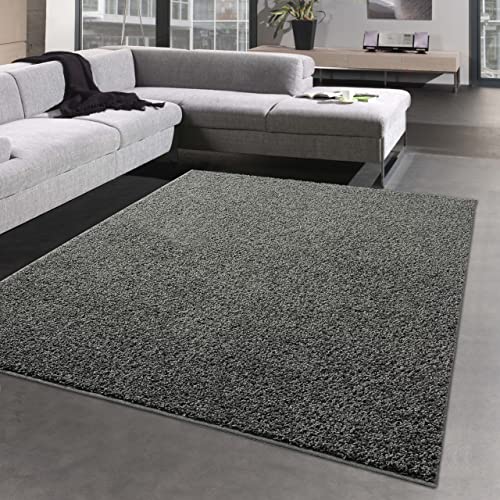 CARPETIA Teppich flauschig warm • Wohlfühlambiente • in anthrazit, 160 x 230 cm von CARPETIA