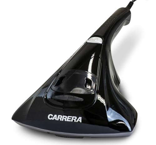 CARRERA Milbensauger [UV-Licht] Milbensauger für Matratzen - Matratzenreiniger - Matratzensauger - Milbenstaubsauger - Polstersauger - Milbensauger mit UV-Licht - Bett Staubsauger (schwarz) von CARRERA