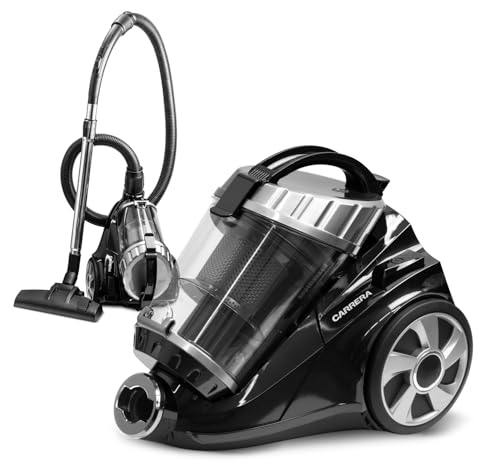 Carrera Staubsauger schwarz [Zyklonstaubsauger] Vacuum Cleaner - Bodenstaubsauger - Staubsauger mit Kabel - Kleiner Staubsauger - 800W - Staubsauger Hepa Filter - Staubsauger hohe Saugkraft von CARRERA