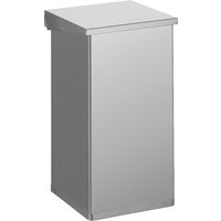CARRO Lift Abfallbehälter mit Dämpfersystem, 55 Liter, aus Aluminium, aluminiumgrau von CARRO