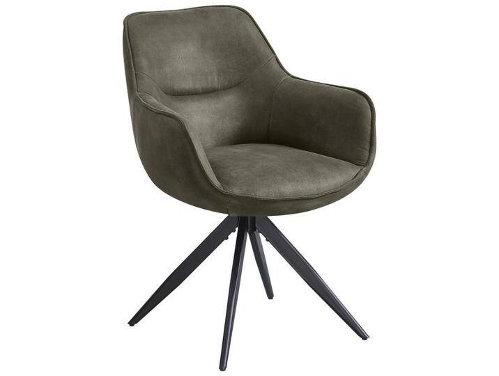 Carryhome ARMLEHNSTUHL, Grau, Schwarz, Metall, Drehkreuz, 64x86x63 cm, Sitzfläche 360° drehbar, Stühle Carryhome ARMLEHNSTUHL, Grau, Schwarz, Metall, Drehkreuz, 64x86x63 cm, Sitzfläche 360° drehbar, Stühle von CARRYHOME