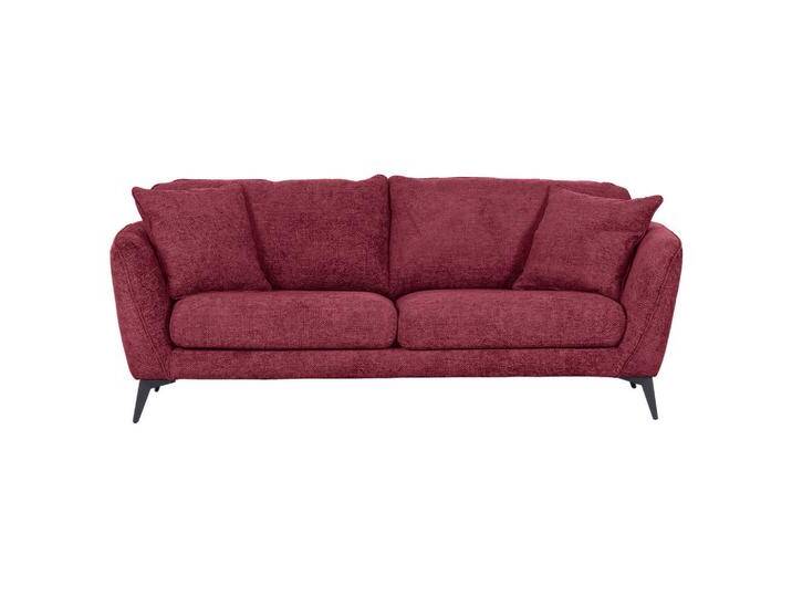Carryhome BIGSOFA, Bordeaux, 3-Sitzer, 215x70x98 cm, Made in EU, Rücken echt, Wohnzimmer, Sofas & Couches, Sofas, Bigsofas von CARRYHOME