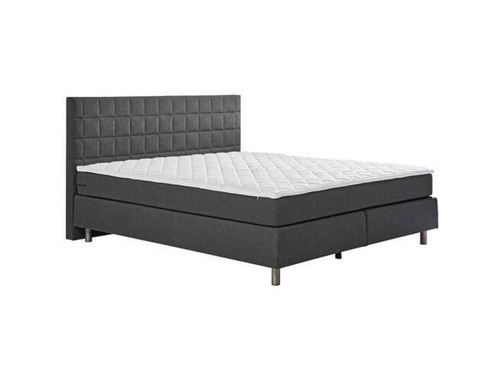 Carryhome BOXSPRINGBETT, Anthrazit, H2, 7-Zonen, Höhe ca. 17 cm, 140x200 cm, Topper durchgehend, Matratze in verschiedenen Härtegraden erhältlich, von CARRYHOME