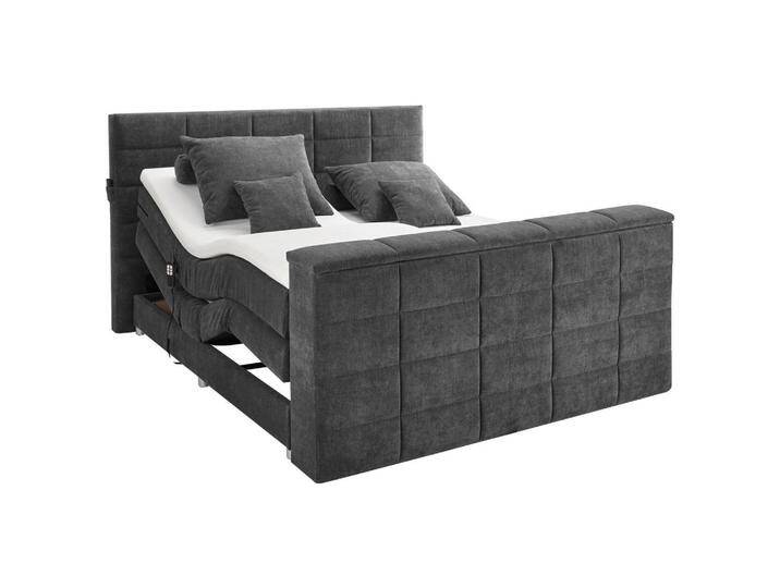 Carryhome BOXSPRINGBETT, Anthrazit, H2 + H3, 7-Zonen, Höhe ca. 18 cm, 180x200 cm, gepolstertes Kopfteil, Topper durchgehend, Wendematratze mit Carryhome BOXSPRINGBETT, Anthrazit, H2 + H3, 7-Zonen, Höhe ca. 18 cm, 180x200 cm, gepolstertes Kopfteil, Topper durchgehend, Wendematratze mit von CARRYHOME
