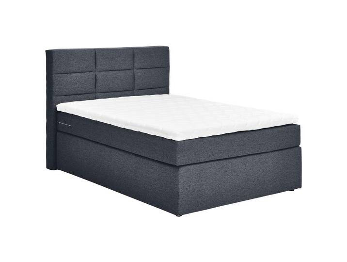 Carryhome BOXSPRINGBETT, Dunkelgrau, H4, 5-Zonen, Höhe ca. 18 cm, 100x200 cm, Topper durchgehend, in verschiedenen Größen erhältlich, Partnermatratze von CARRYHOME