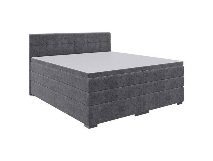 Carryhome BOXSPRINGBETT, Grau, H3, Höhe ca. 18 cm, 180x200 cm, gepolstertes Kopfteil, Topper durchgehend, in verschiedenen Größen erhältlich, Carryhome BOXSPRINGBETT, Grau, H3, Höhe ca. 18 cm, 180x200 cm, gepolstertes Kopfteil, Topper durchgehend, in verschiedenen Größen erhältlich, von CARRYHOME