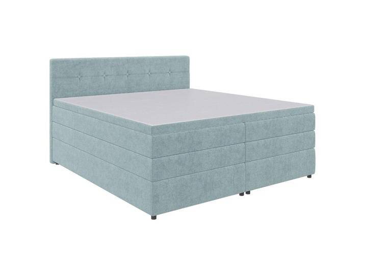 Carryhome BOXSPRINGBETT, Hellblau, H3, Höhe ca. 18 cm, 200x200 cm, gepolstertes Kopfteil, Topper durchgehend, in verschiedenen Größen erhältlich, Carryhome BOXSPRINGBETT, Hellblau, H3, Höhe ca. 18 cm, 200x200 cm, gepolstertes Kopfteil, Topper durchgehend, in verschiedenen Größen erhältlich, von CARRYHOME
