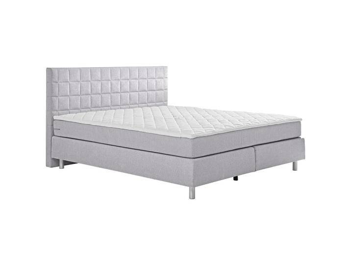 Carryhome BOXSPRINGBETT, Hellgrau, H4, 7-Zonen, Höhe ca. 17 cm, 120x200 cm, Topper durchgehend, Matratze in verschiedenen Härtegraden erhältlich, von CARRYHOME