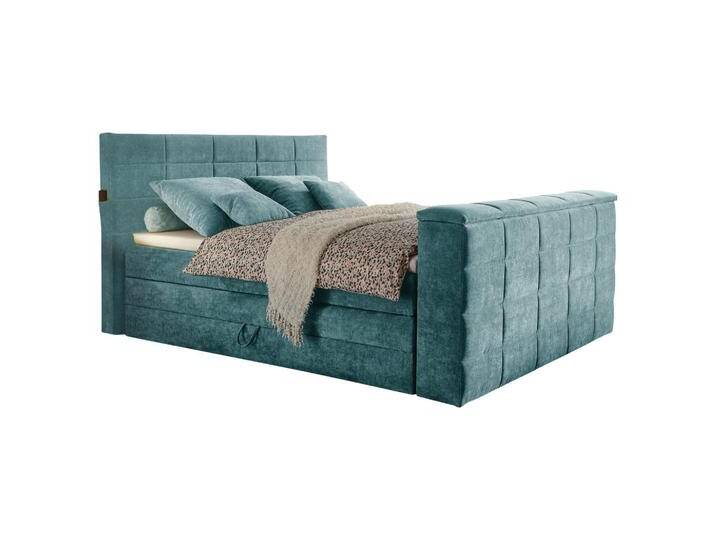 Carryhome BOXSPRINGBETT, Petrol, H2 + H3, 7-Zonen, Höhe ca. 18 cm, 180x200 cm, Bettkasten, gepolstertes Kopfteil, Topper durchgehend, Wendematratze Carryhome BOXSPRINGBETT, Petrol, H2 + H3, 7-Zonen, Höhe ca. 18 cm, 180x200 cm, Bettkasten, gepolstertes Kopfteil, Topper durchgehend, Wendematratze von CARRYHOME