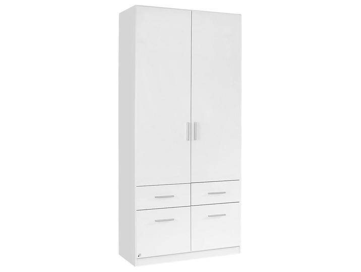 Carryhome DREHTÜRENSCHRANK, Weiß, Weiß Hochglanz, Kunststoff, 4 Schubladen, 91x210x54 cm, Blauer Engel, Goldenes M, Made in Germany, Typenauswahl, von CARRYHOME
