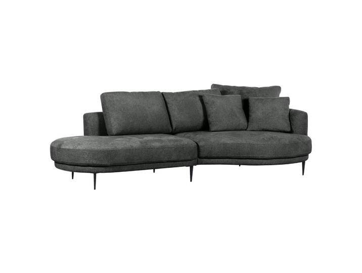 Carryhome ECKSOFA, Dunkelgrau, 2-3-Sitzer, Füllung: Polyetherschaumkern, Ottomane rechts, organische Form, 275x140 cm, Stoffauswahl, seitenverkehrt Carryhome ECKSOFA, Dunkelgrau, 2-3-Sitzer, Füllung: Polyetherschaumkern, Ottomane rechts, organische Form, 275x140 cm, Stoffauswahl, seitenverkehrt von CARRYHOME