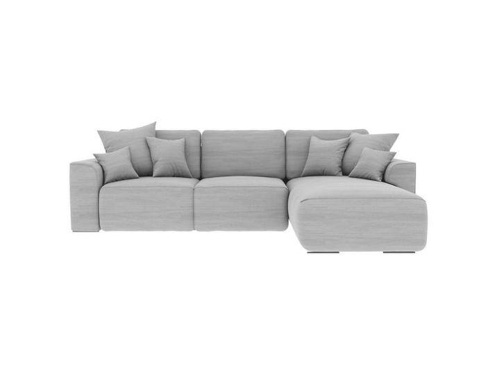 Carryhome ECKSOFA, Grau, 5-Sitzer, Füllung: Schaumstoff, Ottomane rechts, L-Form, 293x195 cm, Liegefunktion, seitenverkehrt erhältlich, Schlafen auf von CARRYHOME