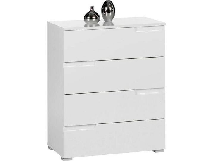 Carryhome KOMMODE Spice, Weiß, Weiß Hochglanz, 4 Schubladen, 65x80x40 cm, Beimöbel erhältlich, Wohnzimmer, Kommoden & Sideboards, Kommoden von CARRYHOME