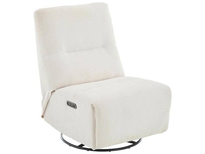 Carryhome RELAXSESSEL, Creme, 74x105x92 cm, Relaxfunktion, USB-Anschluss, USB-C-Anschluss, Sitzfläche 360° drehbar, Stühle von CARRYHOME