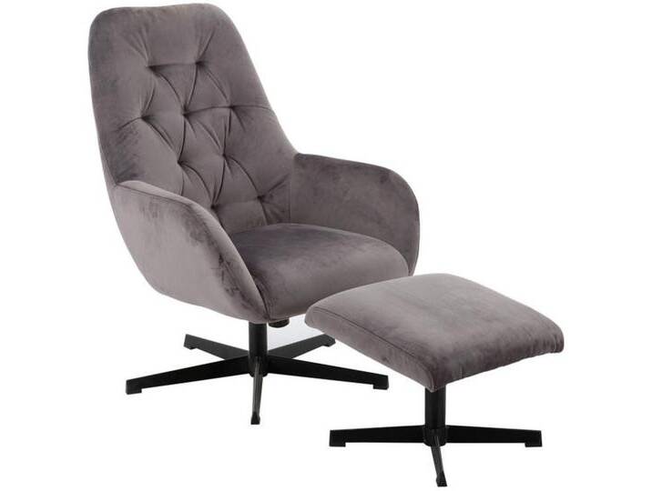 Carryhome RELAXSESSELSET, Grau, Schwarz, Metall, 71x102x81 cm, Wohnzimmer, Sessel, Relaxsessel von CARRYHOME
